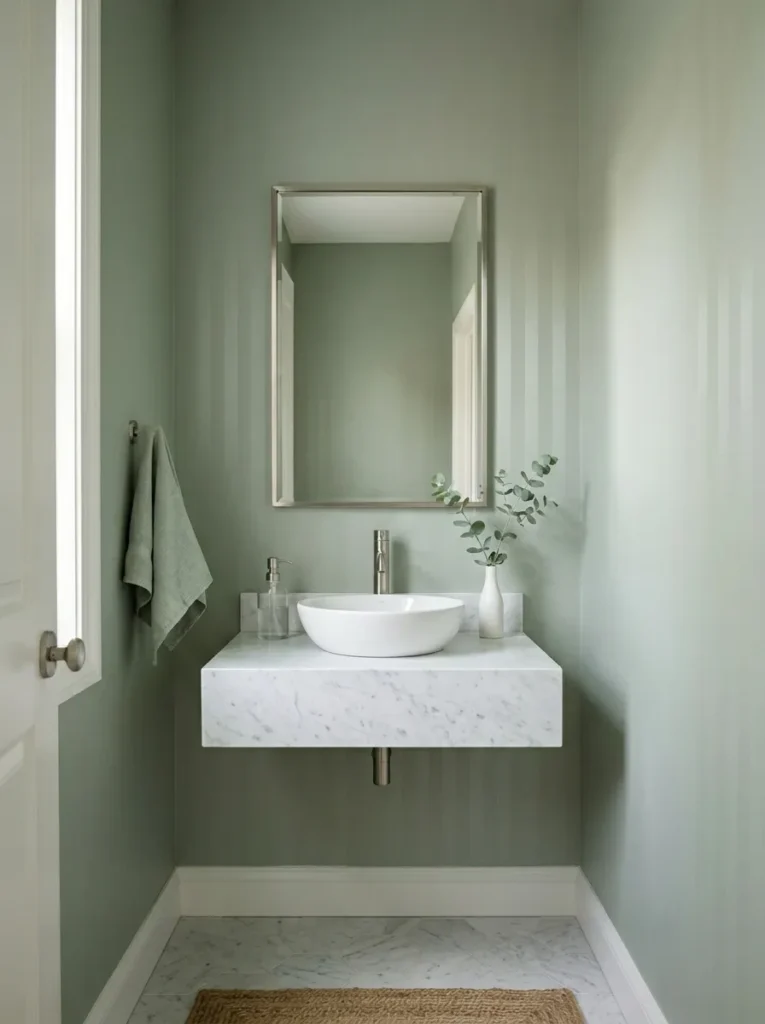 Small Powder Room Wallpaper