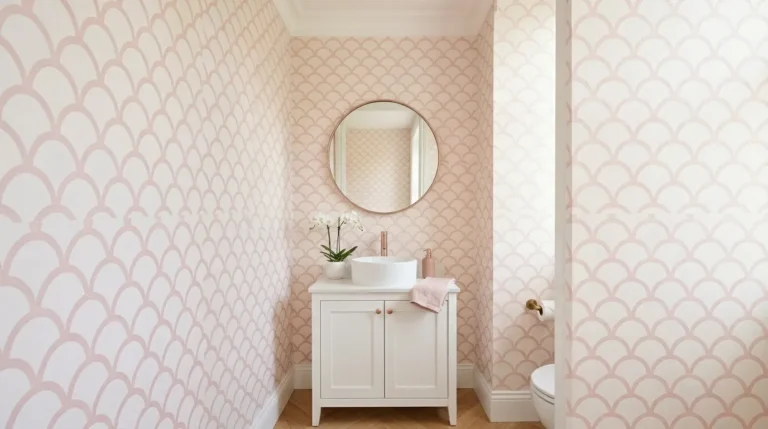 Small Powder Room Wallpaper