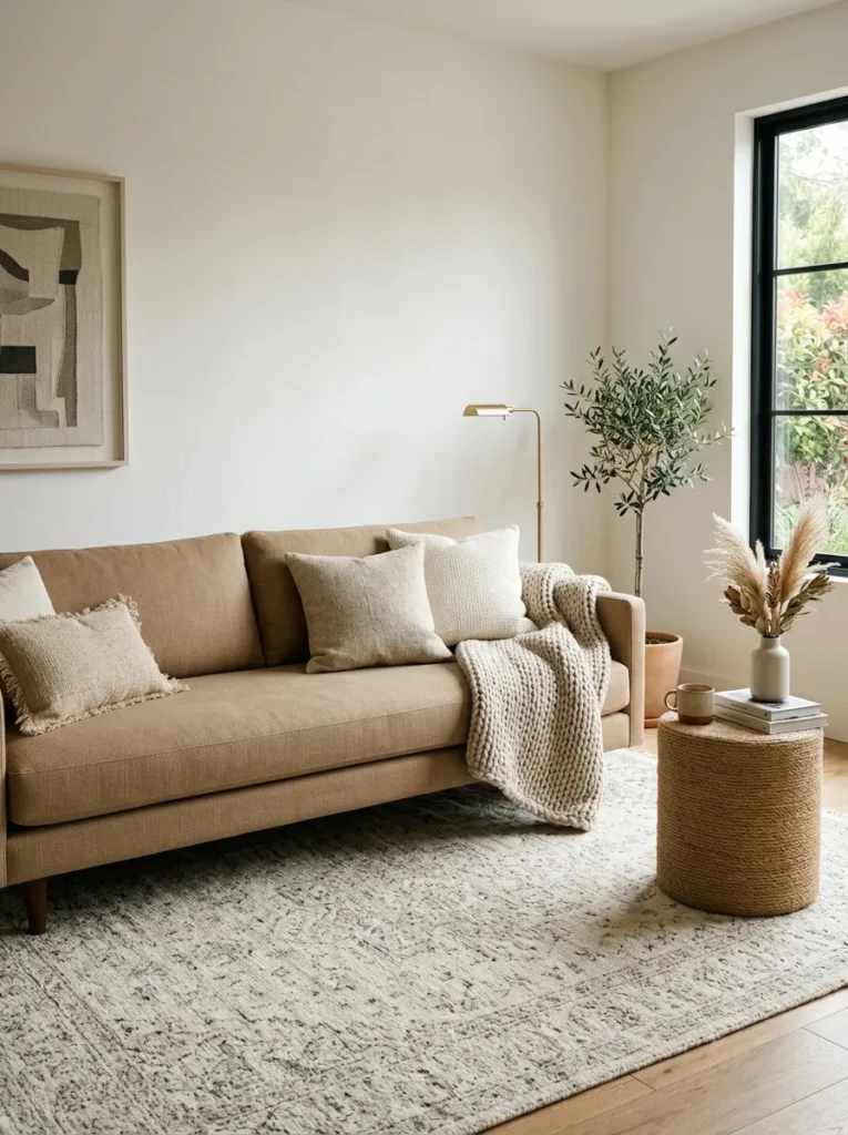 Tan Sofa Living Room