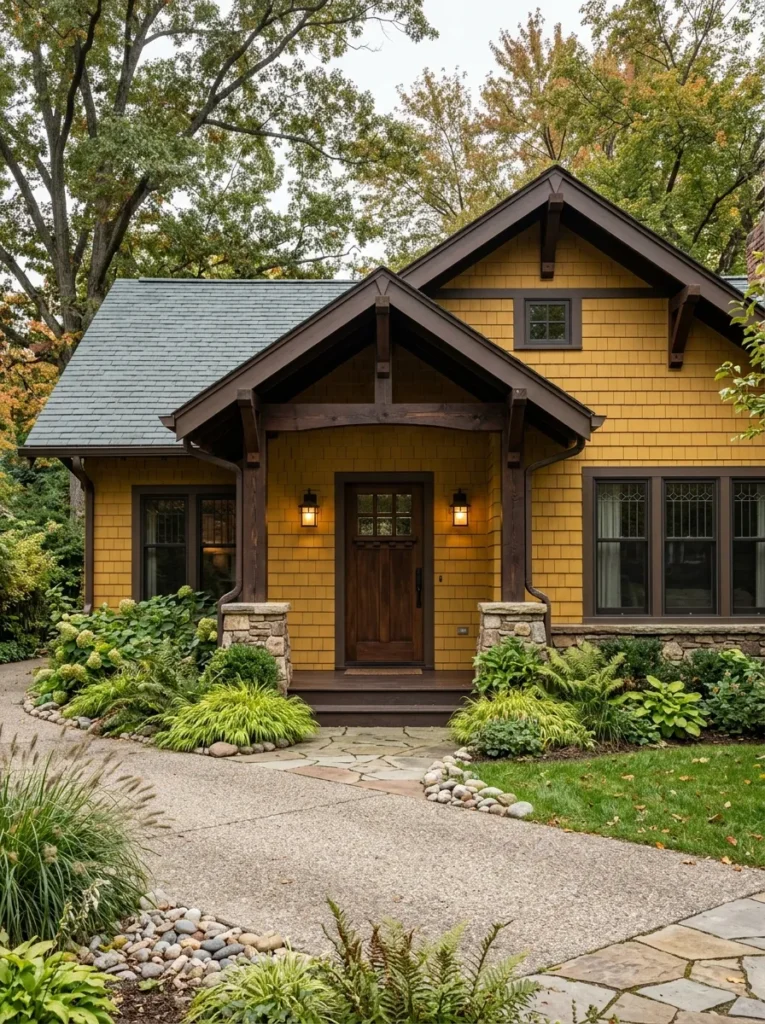 Yellow House Exterior Color Combinations