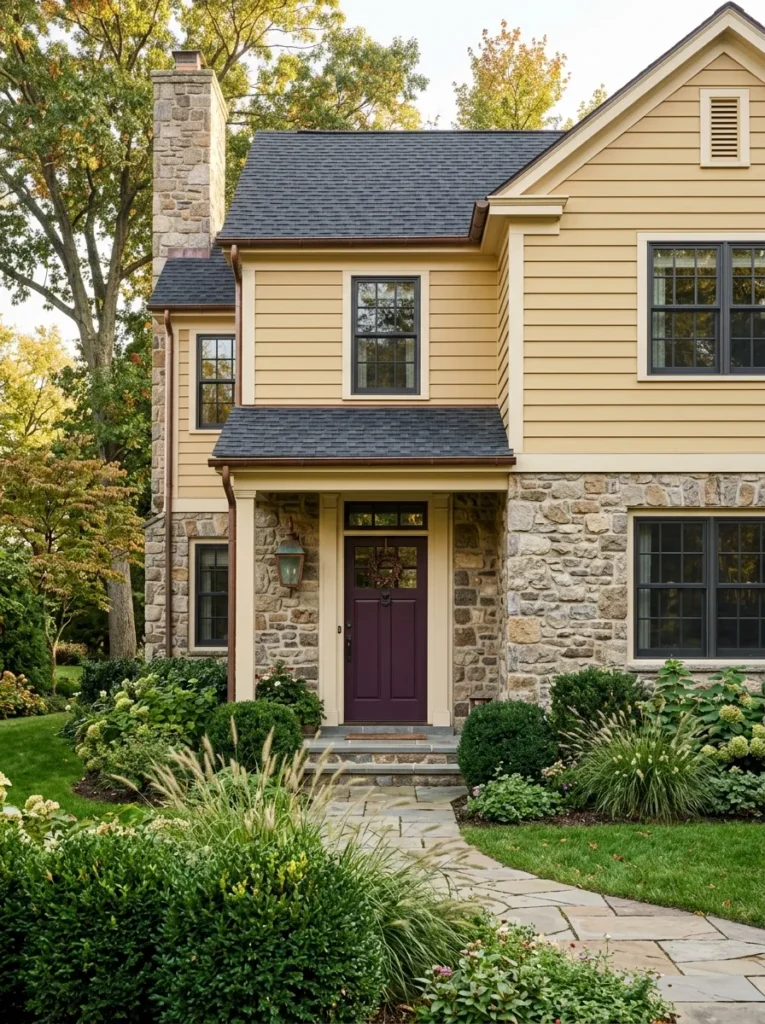 Yellow House Exterior Color Combinations