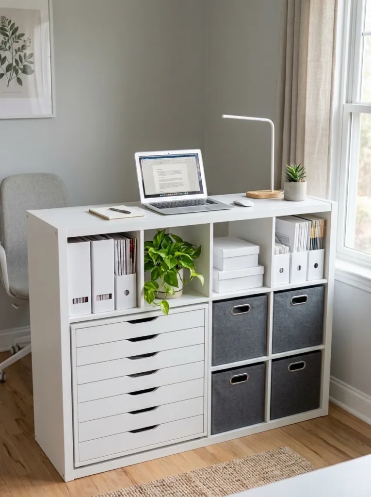 KALLAX Desk Storage Hacks