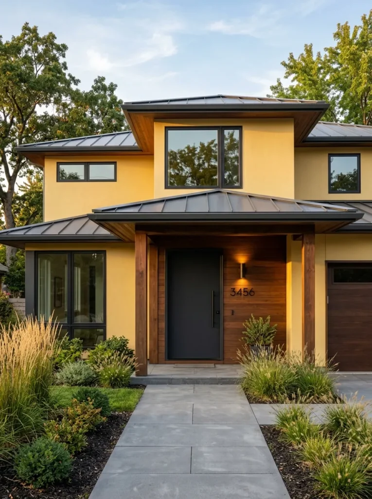Yellow House Exterior Color Combinations