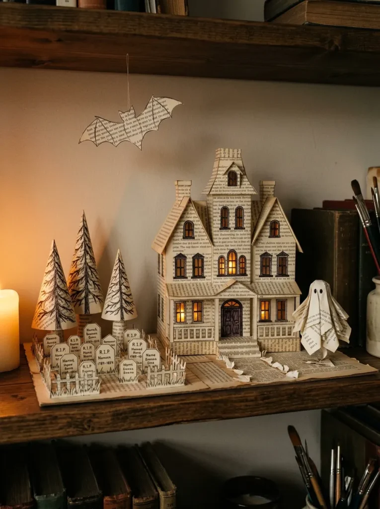 DIY Halloween Book Page Crafts