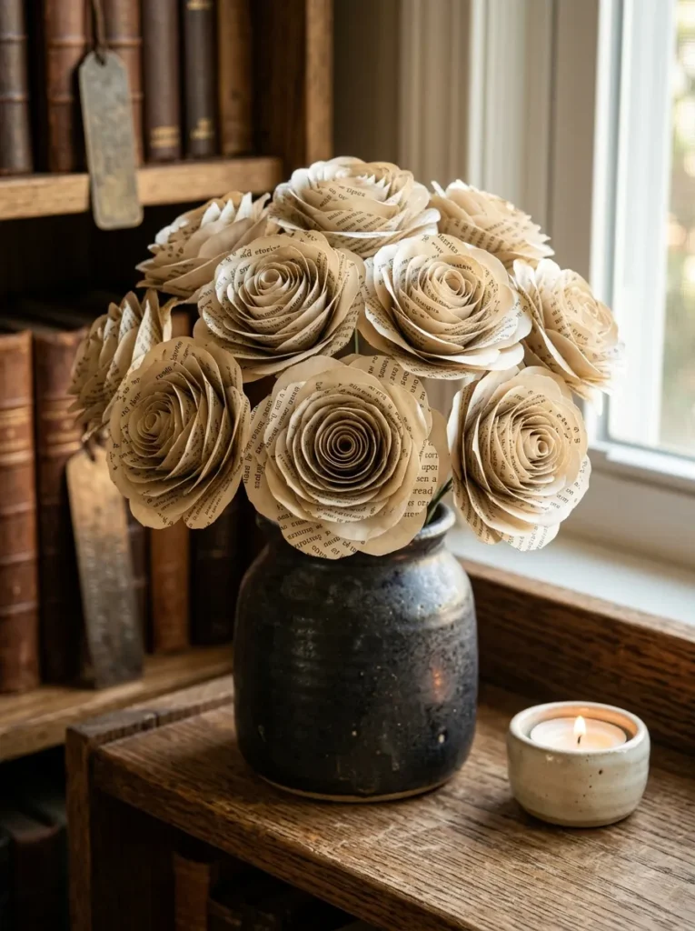 Easy Book Page Crafts