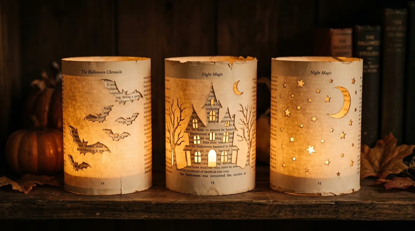 DIY Halloween Book Page Crafts