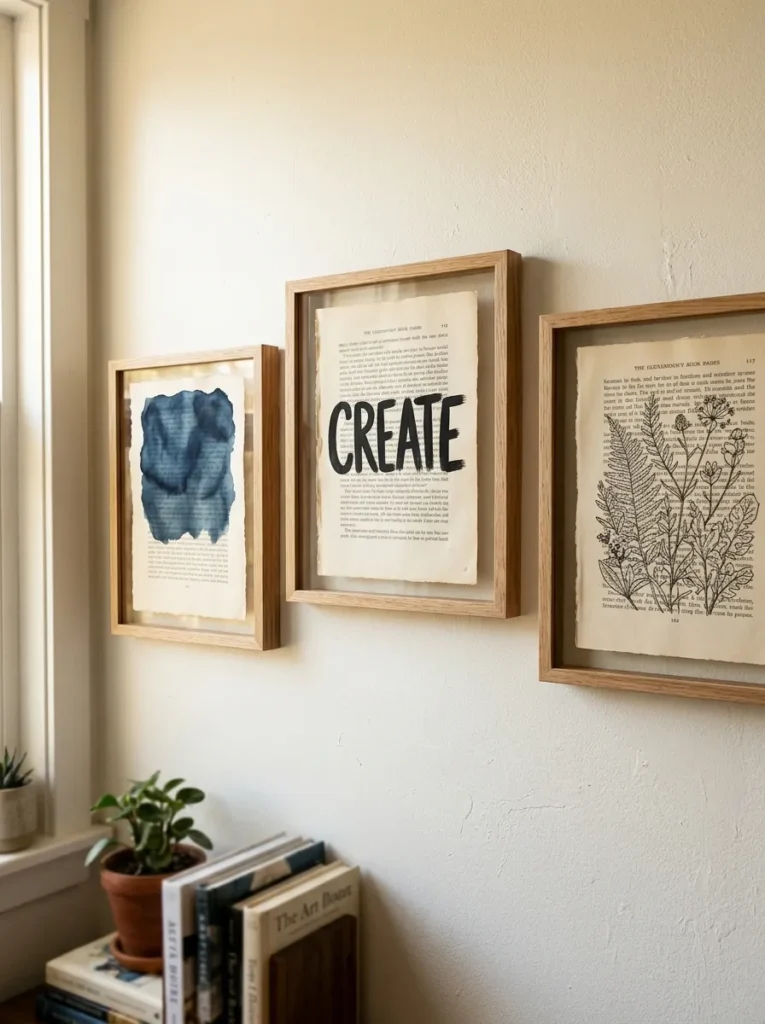 Easy Book Page Crafts