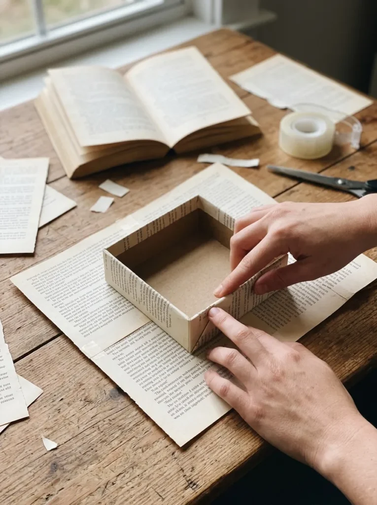 Book Page Crafts Ideas for Handmade Gifts